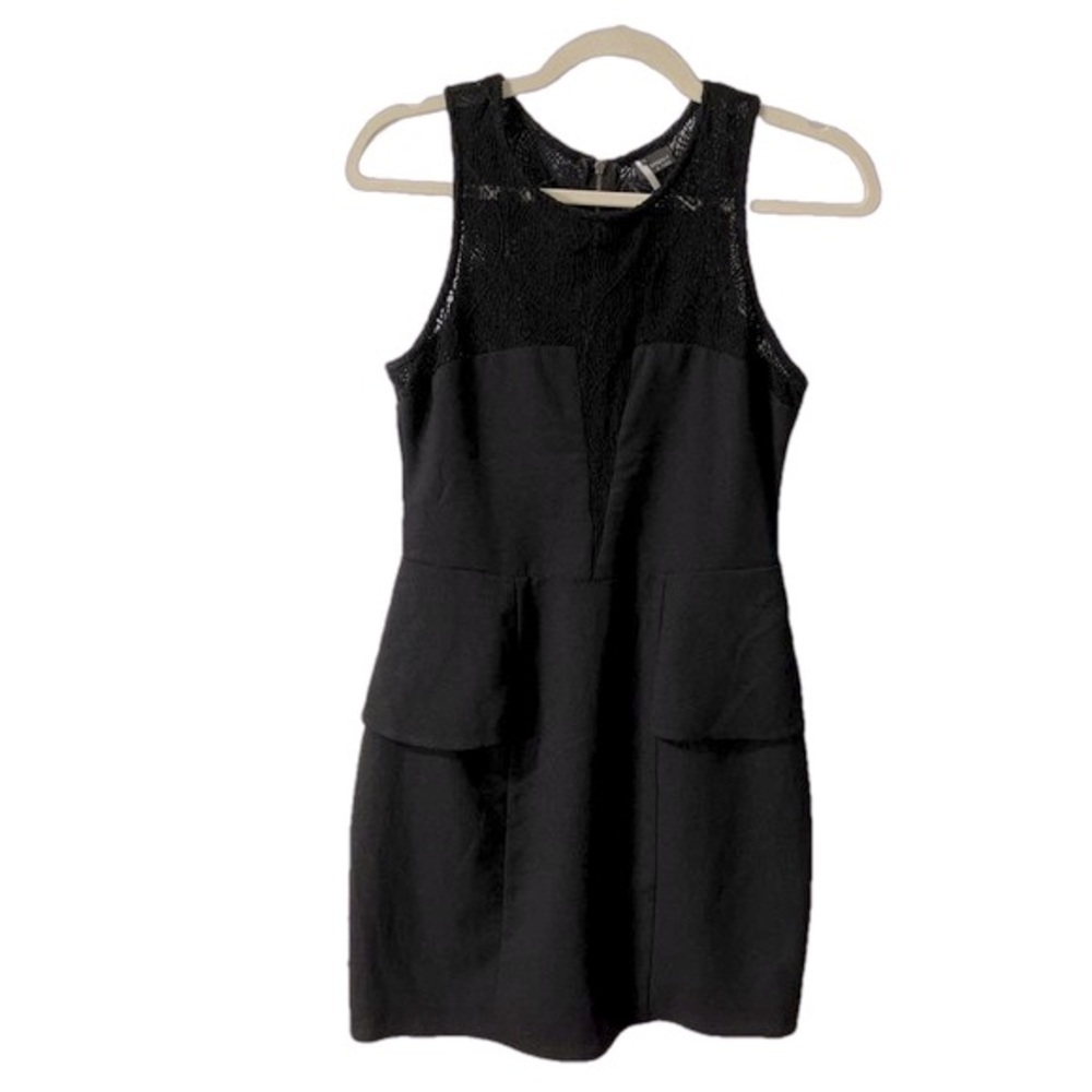 ⭐️ Sparkle and Fade black peplum style dress- size 4